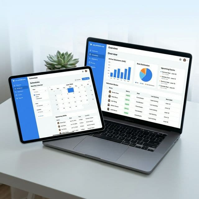 Prévia do Dashboard Voluns